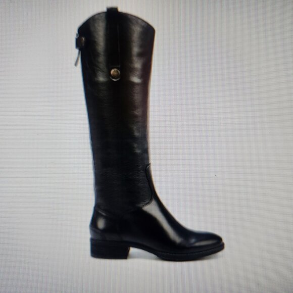 Sam Edelman "Penny" Black Leather boots. NIB. Size 5.5 Wide - Picture 4 of 13